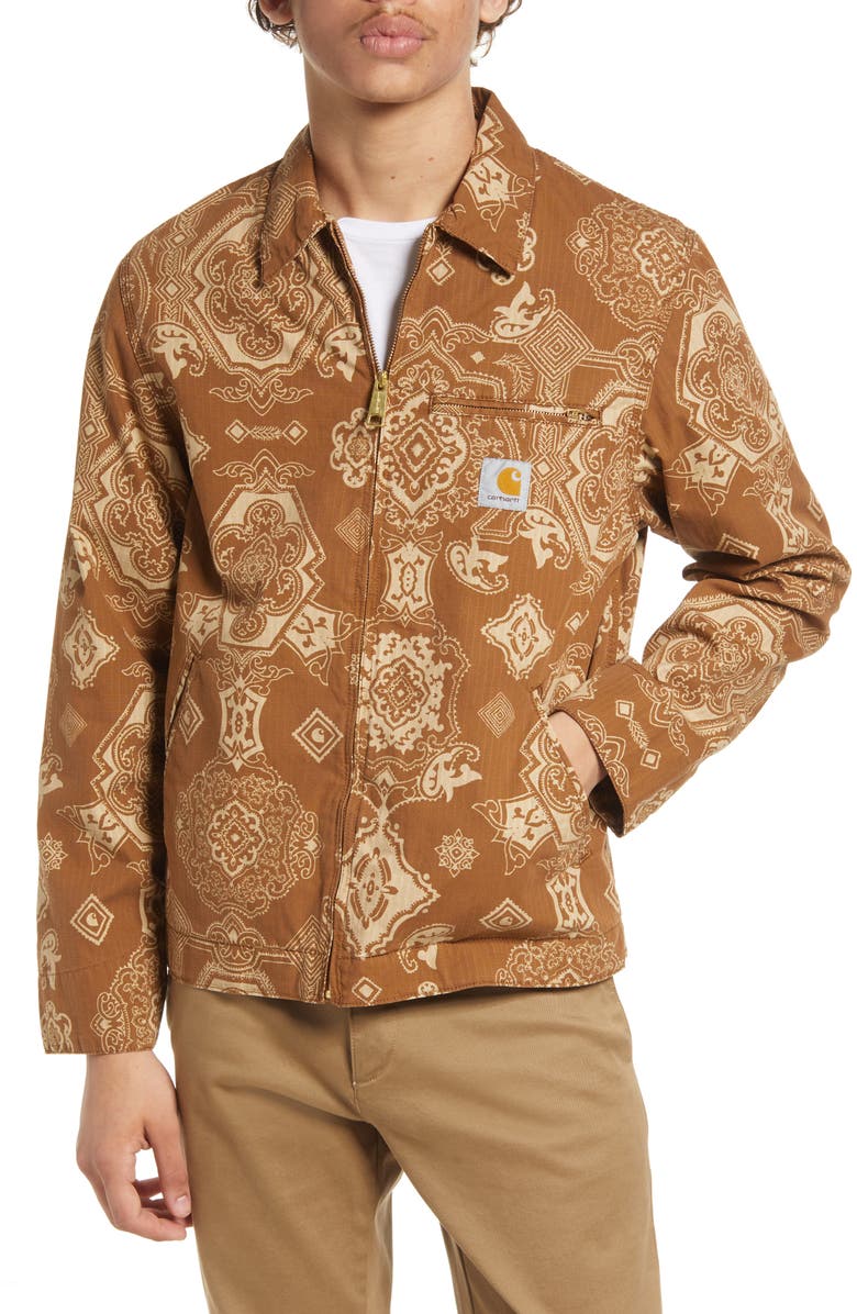 Carhartt Work In Progress Detroit Paisley Print Jacket, Alternate, color, 
