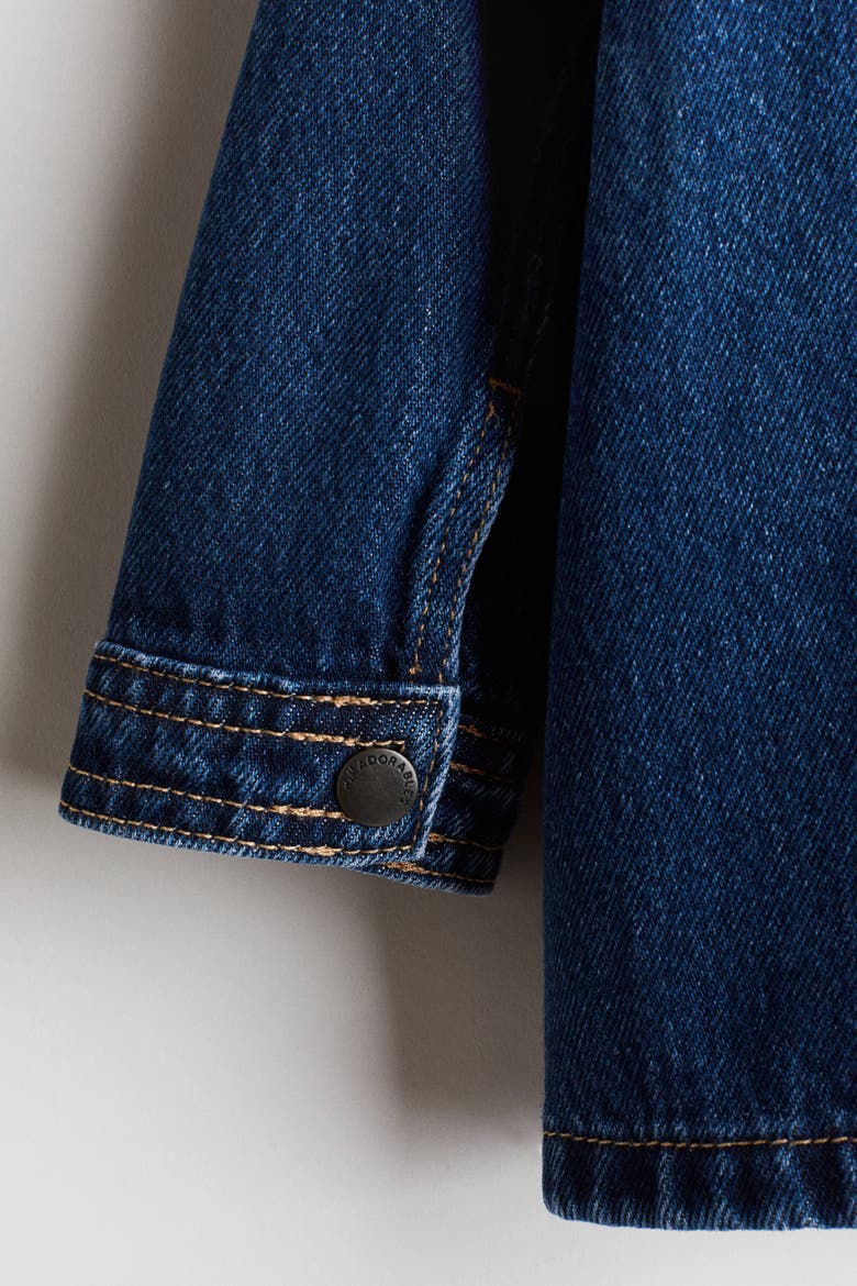 Denim Jacket With Corduroy Collar, Alternate, color, Dark denim blue