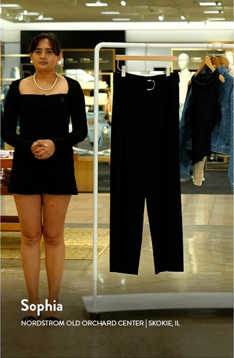 Tasena Belted Linen Blend Wide Leg Pants, sales video thumbnail