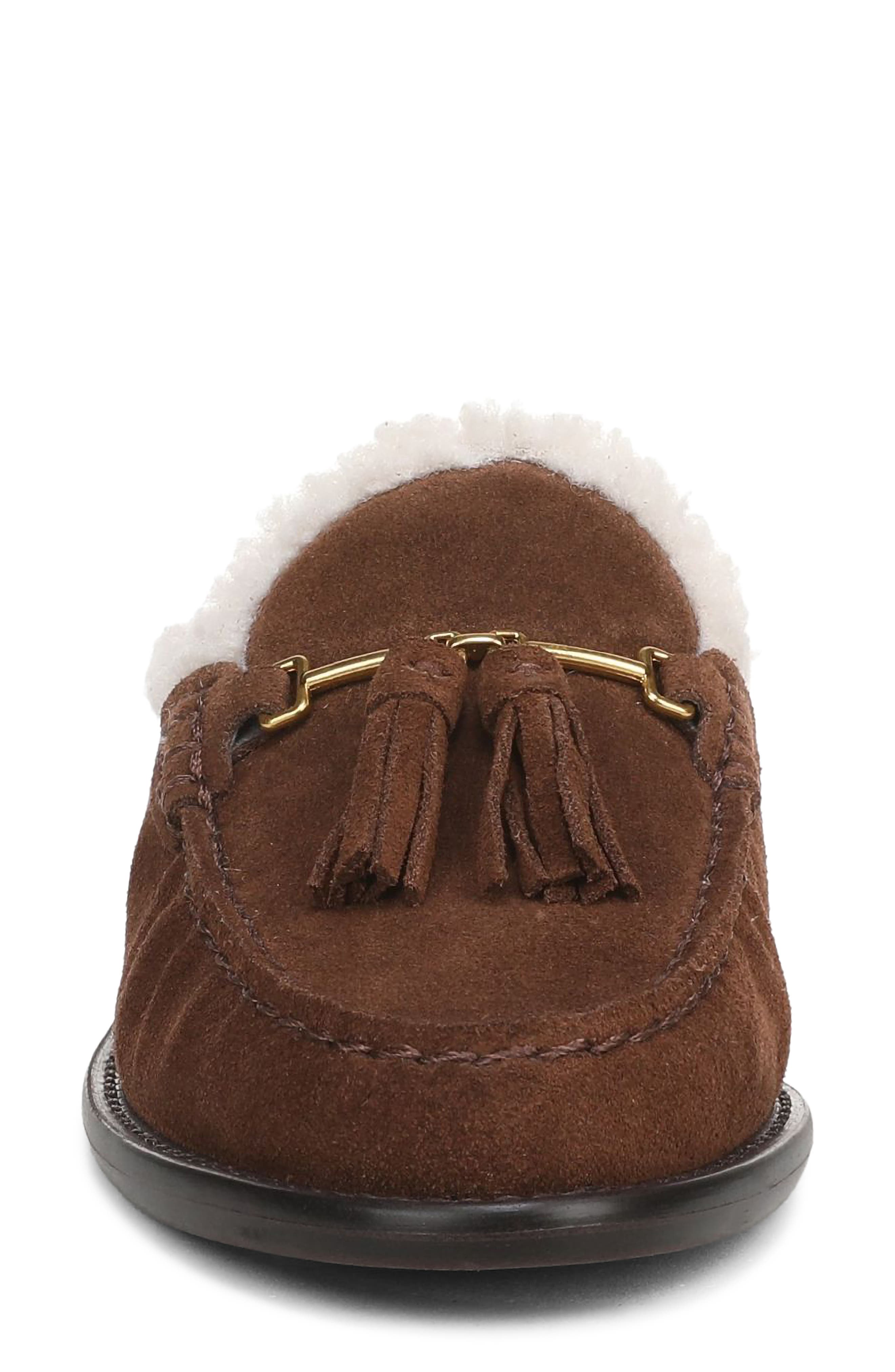 Callen Tassel Loafer Mule, Alternate, color, BROWN LEATHER