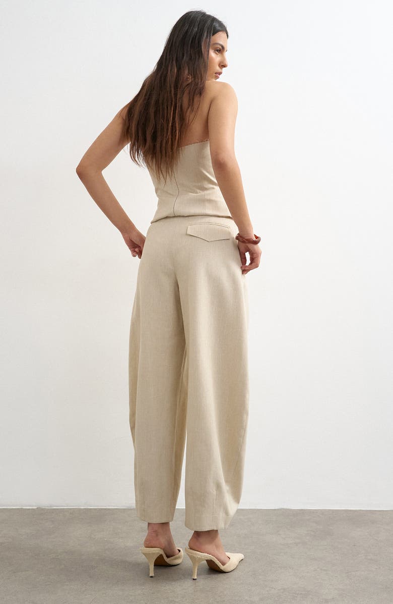 Topshop Pleated Barrel Pants, Alternate, color,