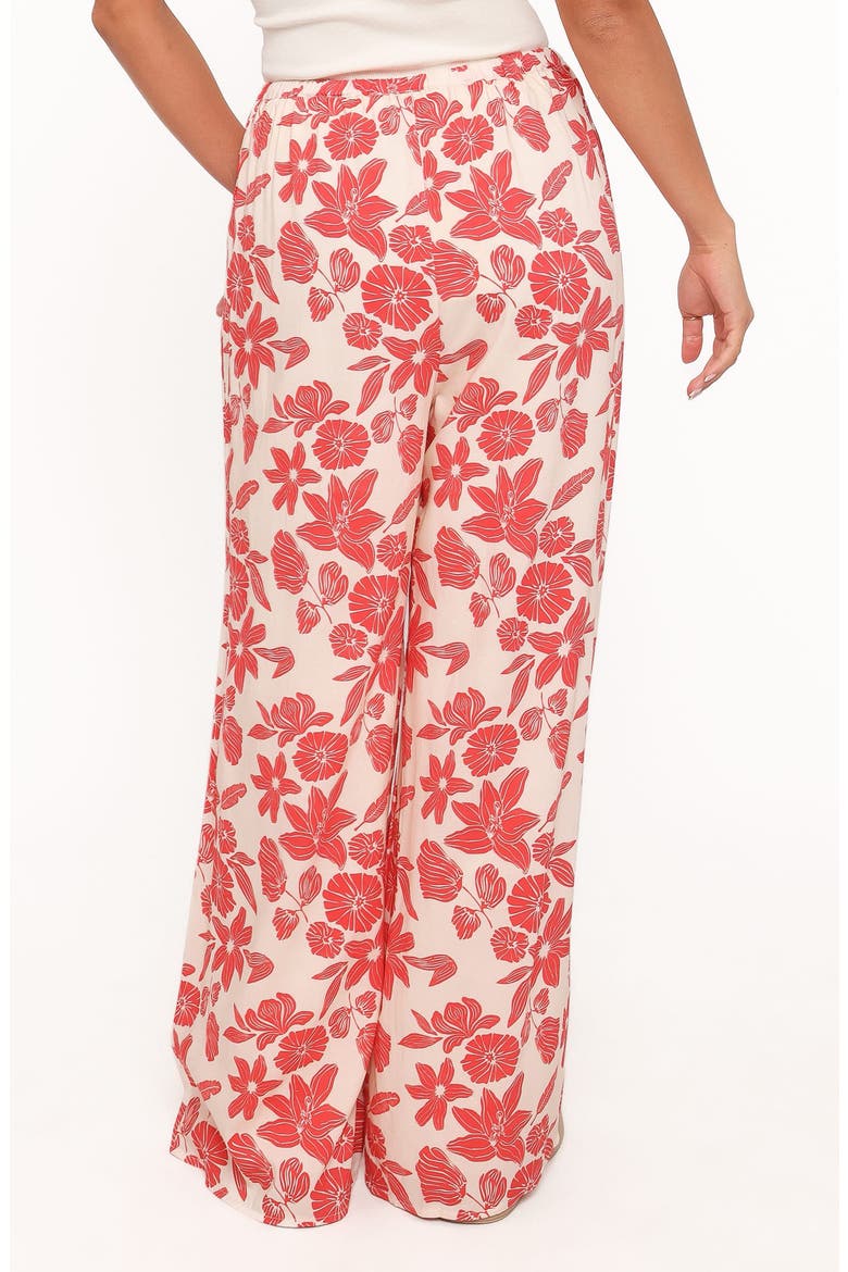 Lira High Waist Floral Print Pants, Alternate, color, RED FLORAL