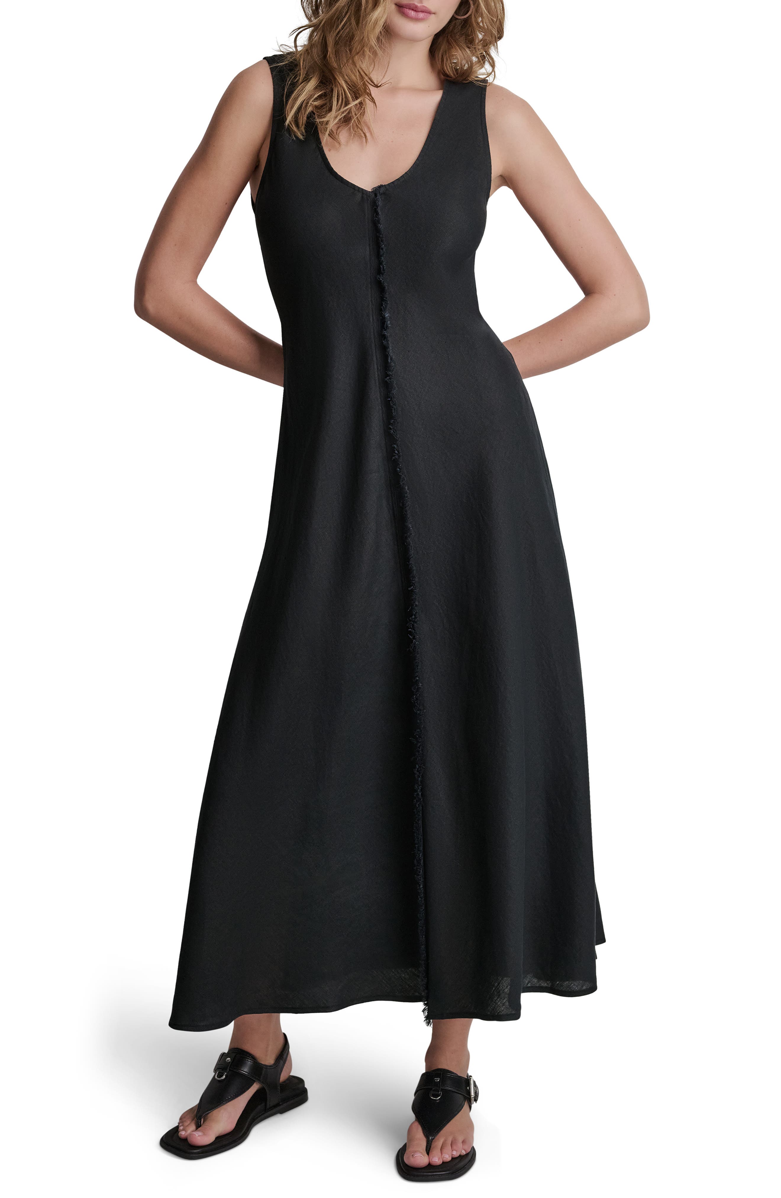 Fray Linen Dress