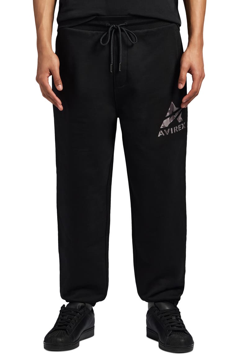 Camo Big 'A' Sweatpants, Main, color, BLACK