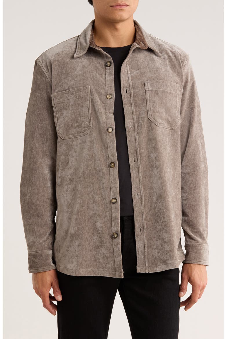 Chenille Shirt Jacket, Main, color, OLIVE