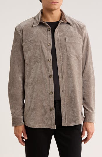 Vintage 1946 Chenille Shirt Jacket In Brown