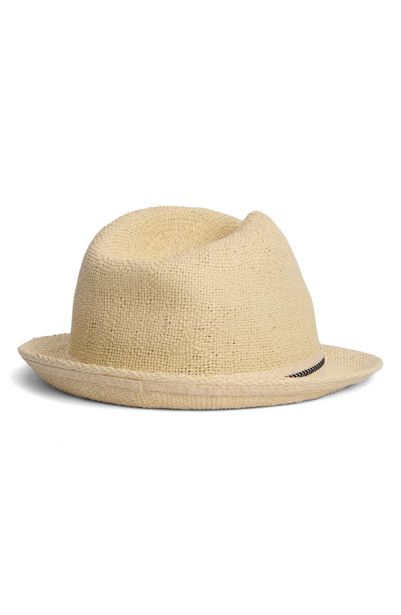 Barbour Bransdale Straw Trilby Hat, Alternate, color, 