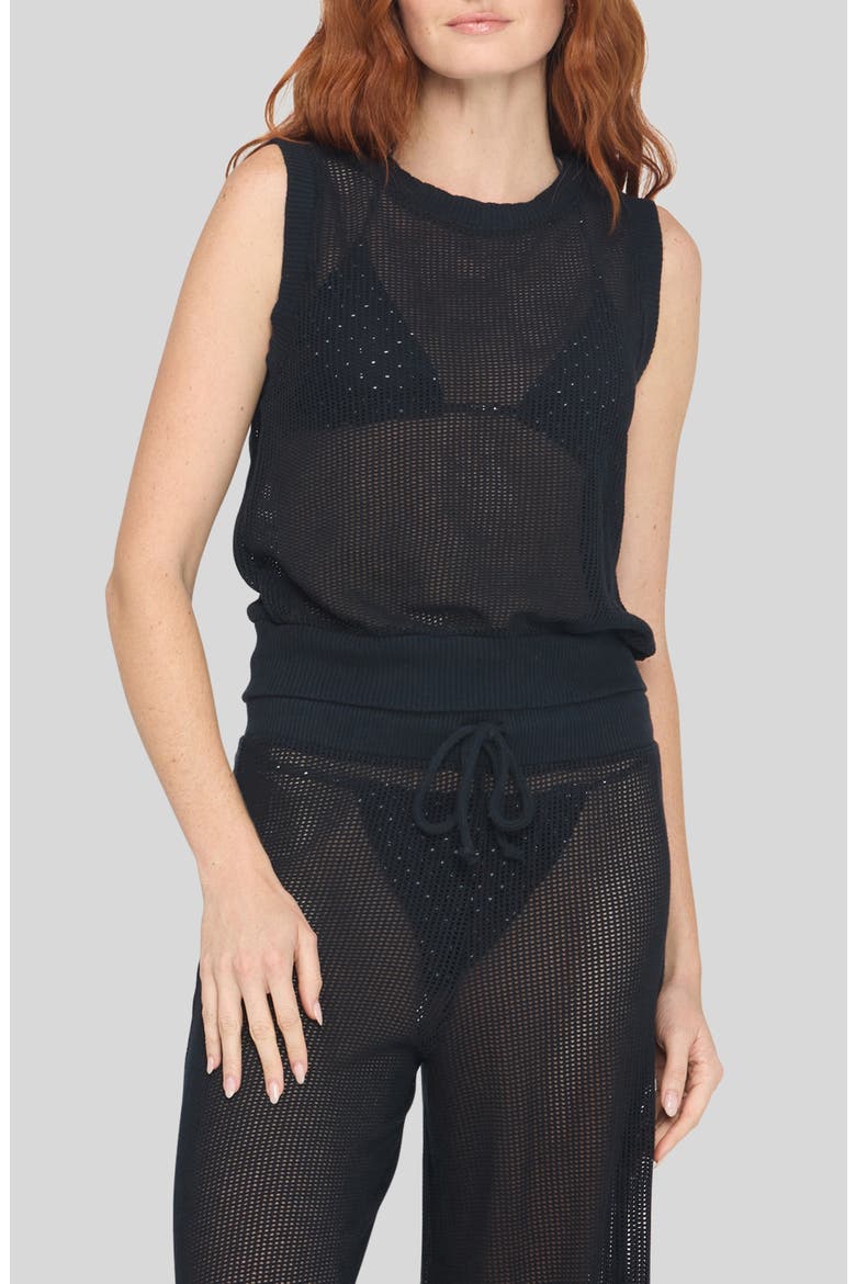 Soleil Mesh Tank, Main, color, BLACK