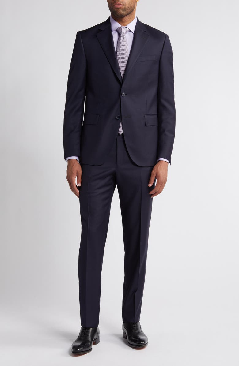 Peter Millar Flynn Classic Fit Navy Mélange Wool Suit, Main, color,