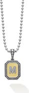 LAGOS Signature Caviar Diamond Initial Pendant Necklace