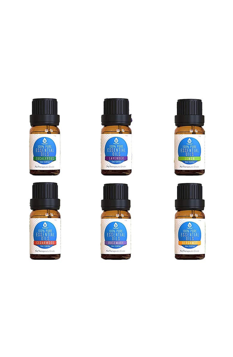 PURSONIC 6 Pack of 100% Pure Essential Aromatherapy Oils, Alternate, color, Multicolor