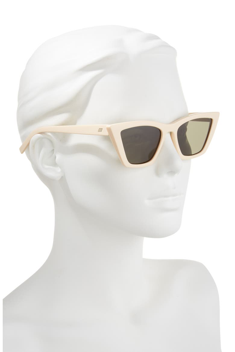 Velodrome 54mm Gradient Cat Eye Sunglasses, Alternate, color, OFF WHITE / KHAKI