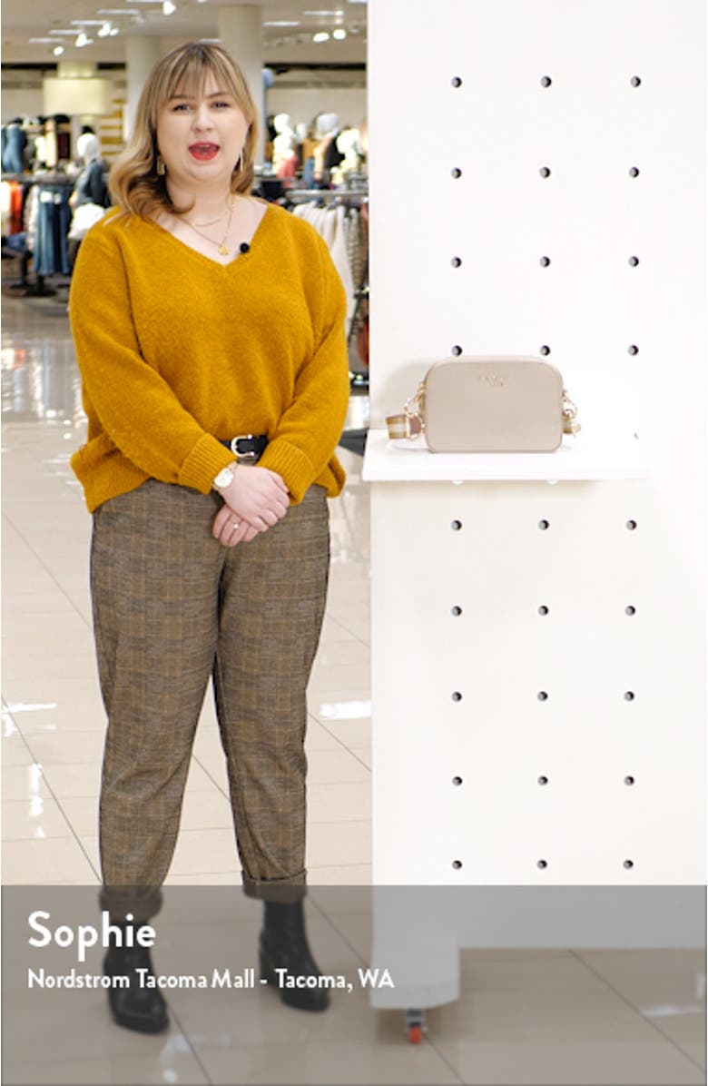 Amerrah Branded Strap Leather Crossbody Bag, sales video thumbnail