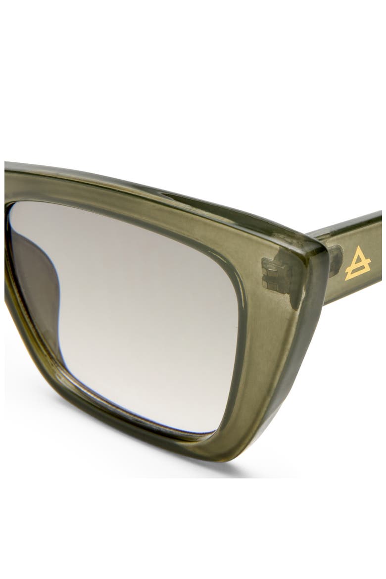 Solstice 53mm Cat Eye Sunglasses, Alternate, color, STEEL / KHAKI GRAD