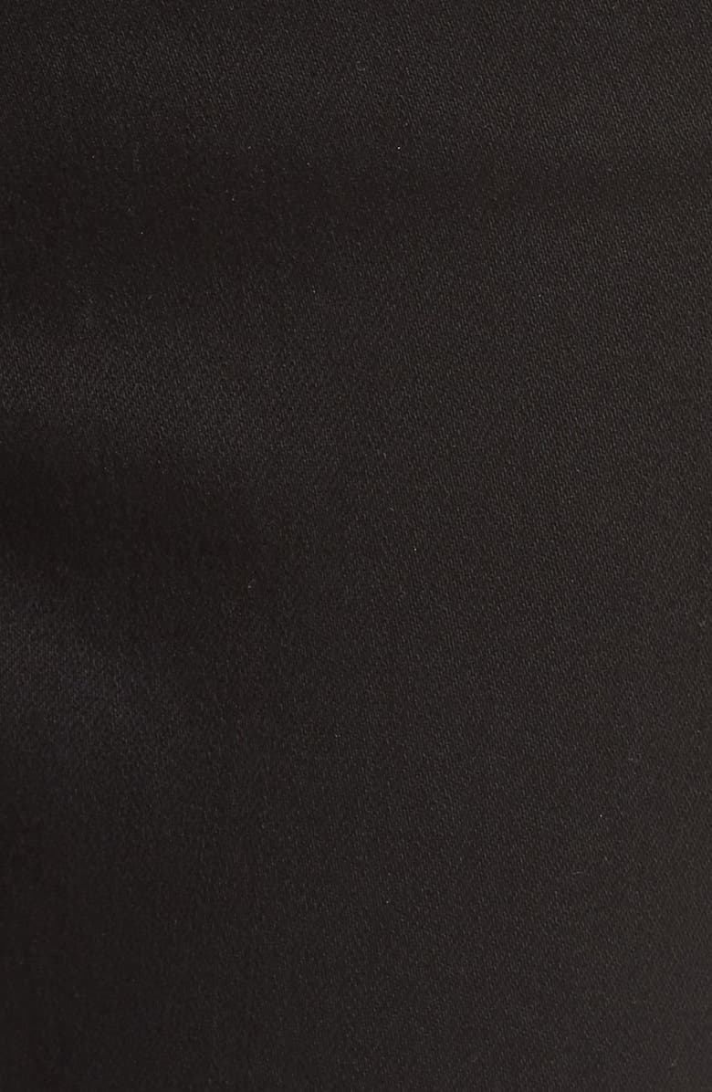 AG Isabelle High Waist Ankle Slim Straight Leg Jeans, Alternate, color, Super Black-Met