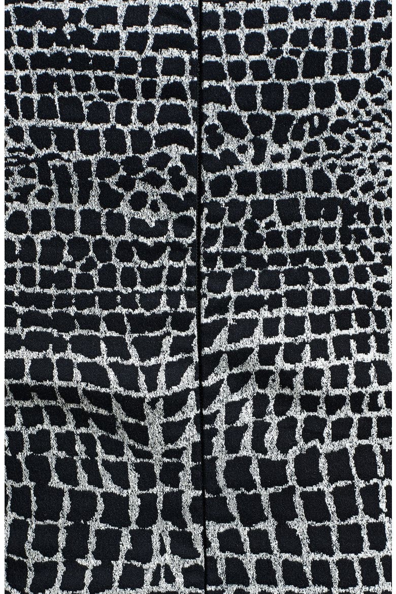 Crocodile Jacquard Dress, Alternate, color, BLACK