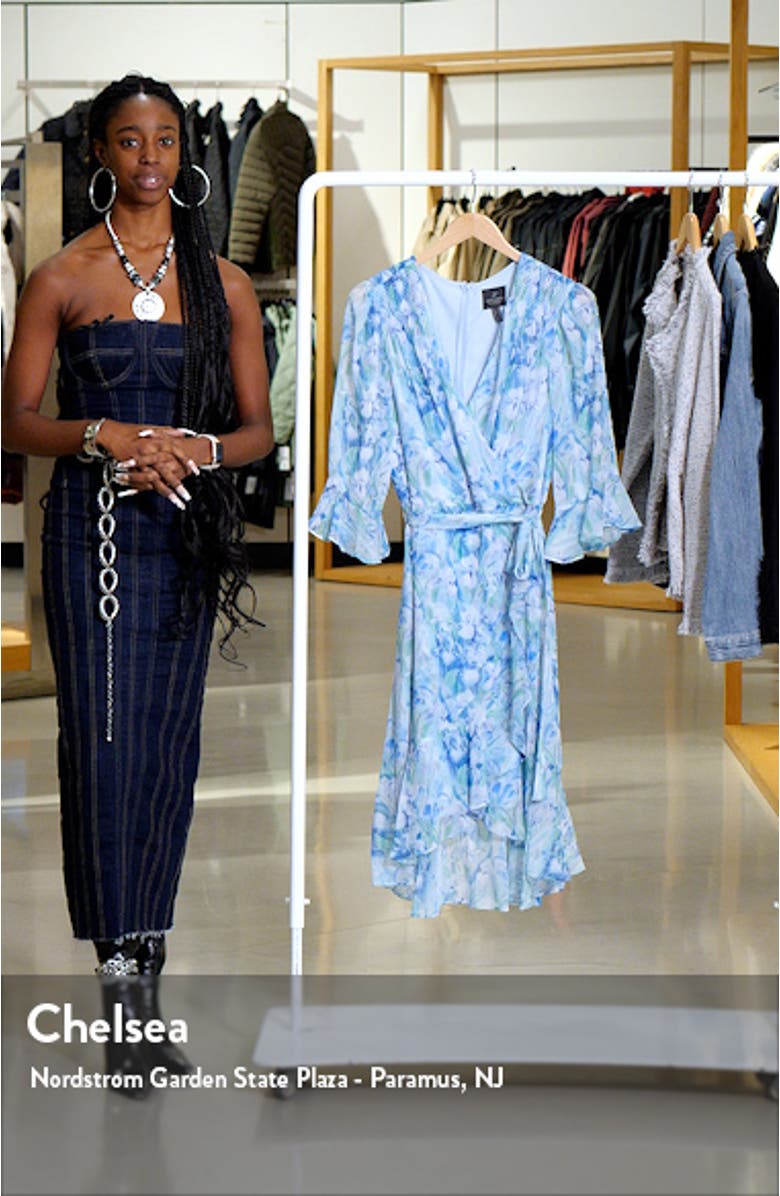 Print Long Sleeve Chiffon Dress, sales video thumbnail