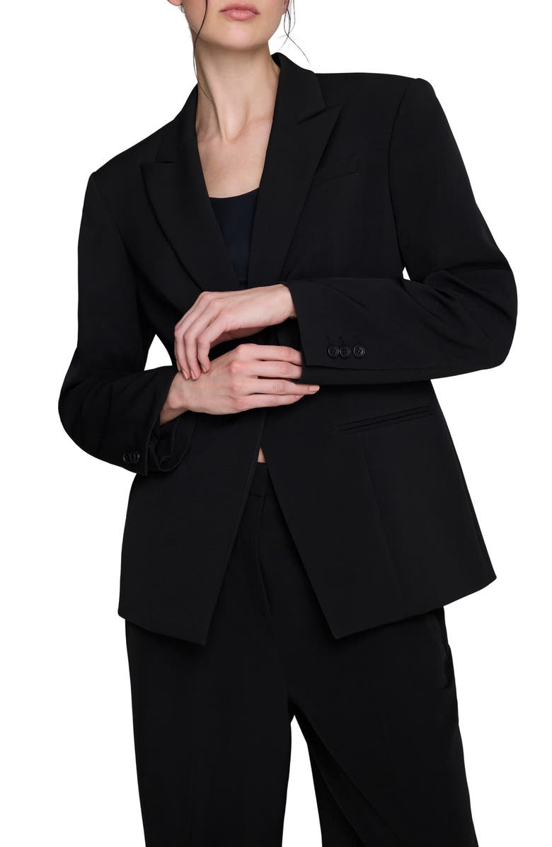 Kenneth Cole Luxe Twill Slim Fit Blazer, Main, color, Black