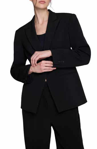 Peak Lapel Single Button Blazer