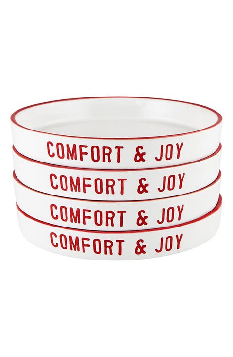 Set of 4 Comfort & Joy Tapas Plates