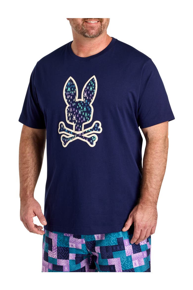 Big & Tall Nev Bunny Graphic Tee, Main, color, EVENING BLUE
