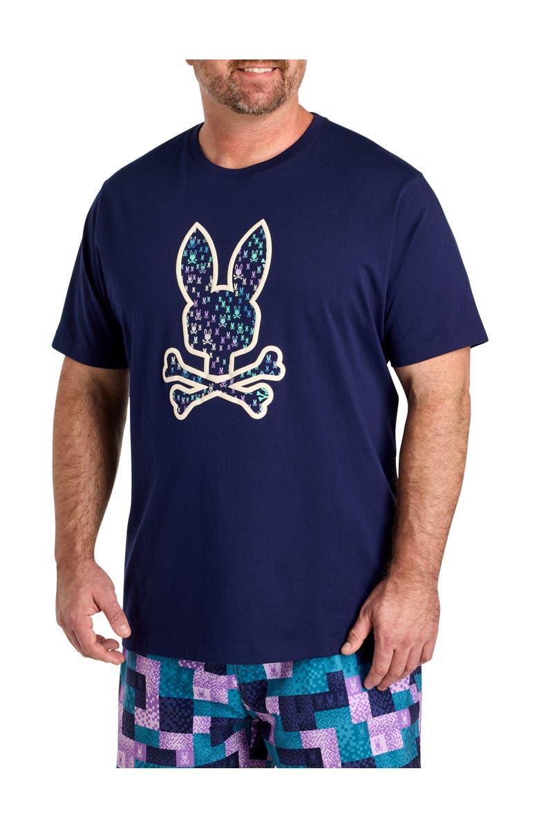 Psycho Bunny Big & Tall Nev Bunny Graphic Tee, Main, color, Evening Blue