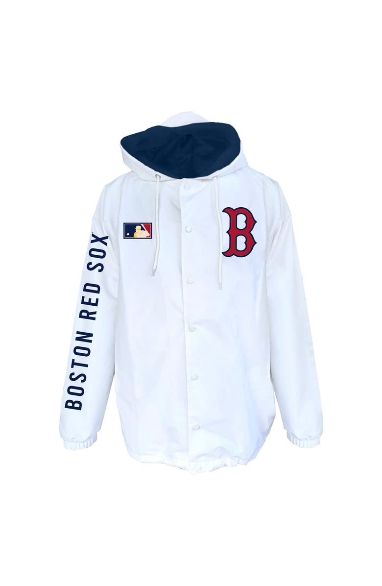 Mitchell & Ness Men's Mitchell & Ness White Boston Red Sox Big & Tall Full-Snap Hooded Jacket, Alternate, color, White