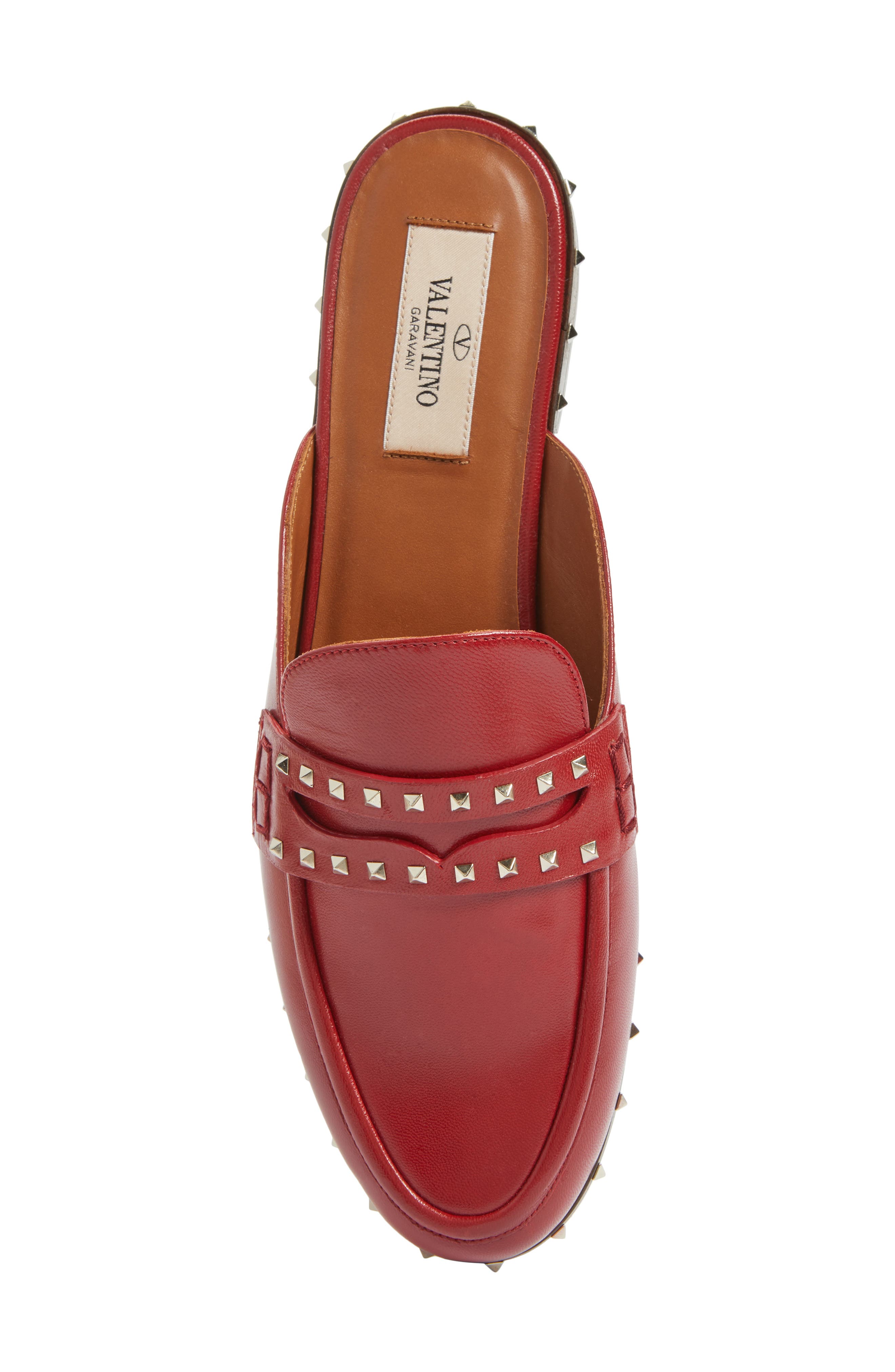Soul Rockstud Loafer Mule, Alternate, color, RED LEATHER
