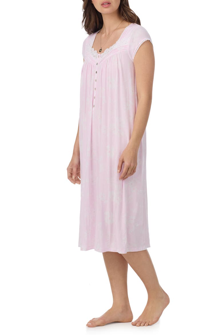 Waltz Cap Sleeve Nightgown, Alternate, color, PINK/ FL