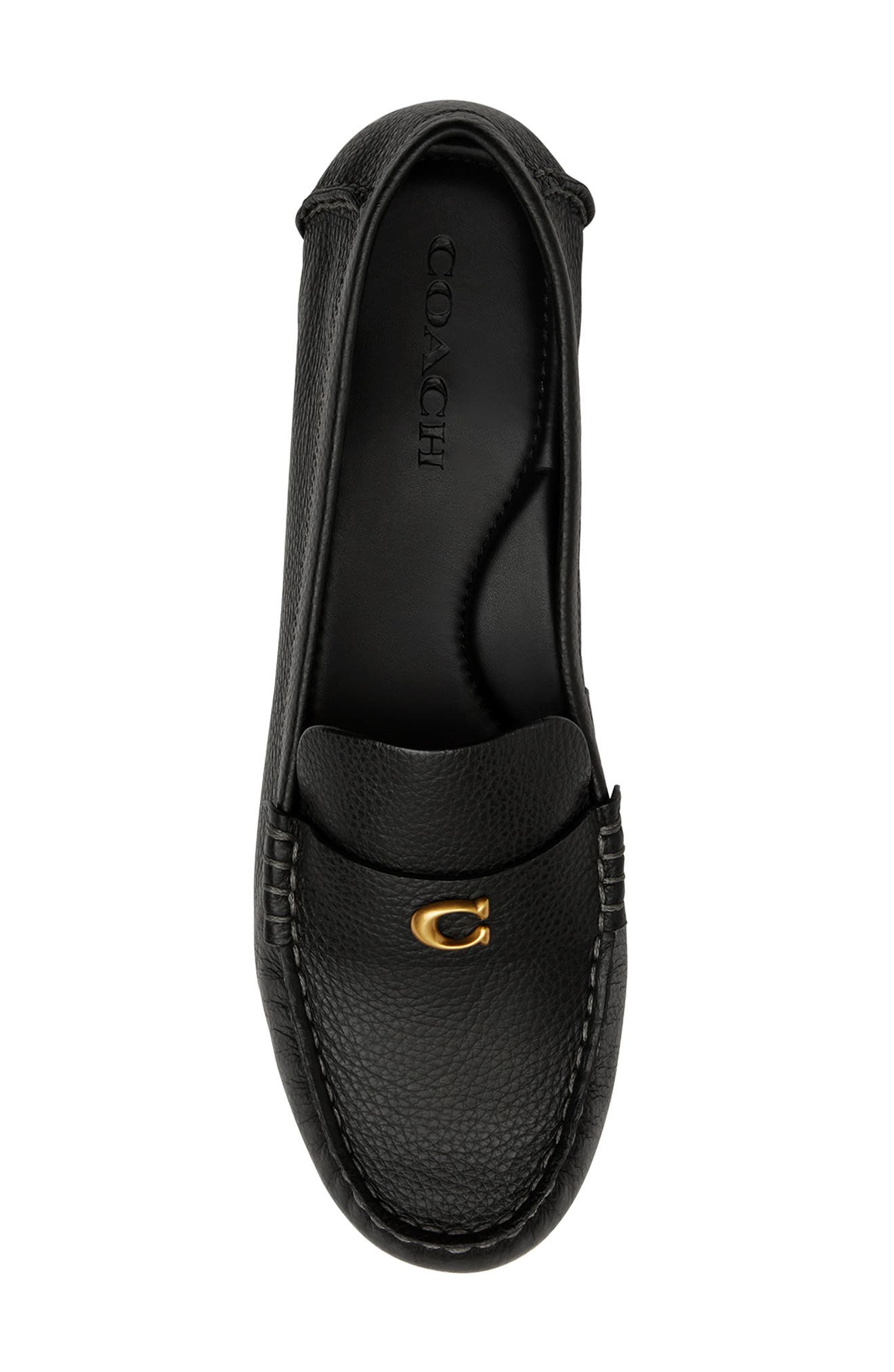 COACH Sculpted C Driving Loafer, Alternate, color, Black