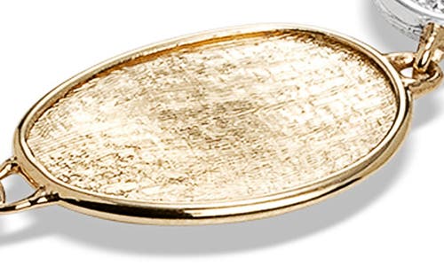 Marco Bicego Lunaria 18k Yellow Gold And Diamond Petite Double Leaf Bracelet In Gold