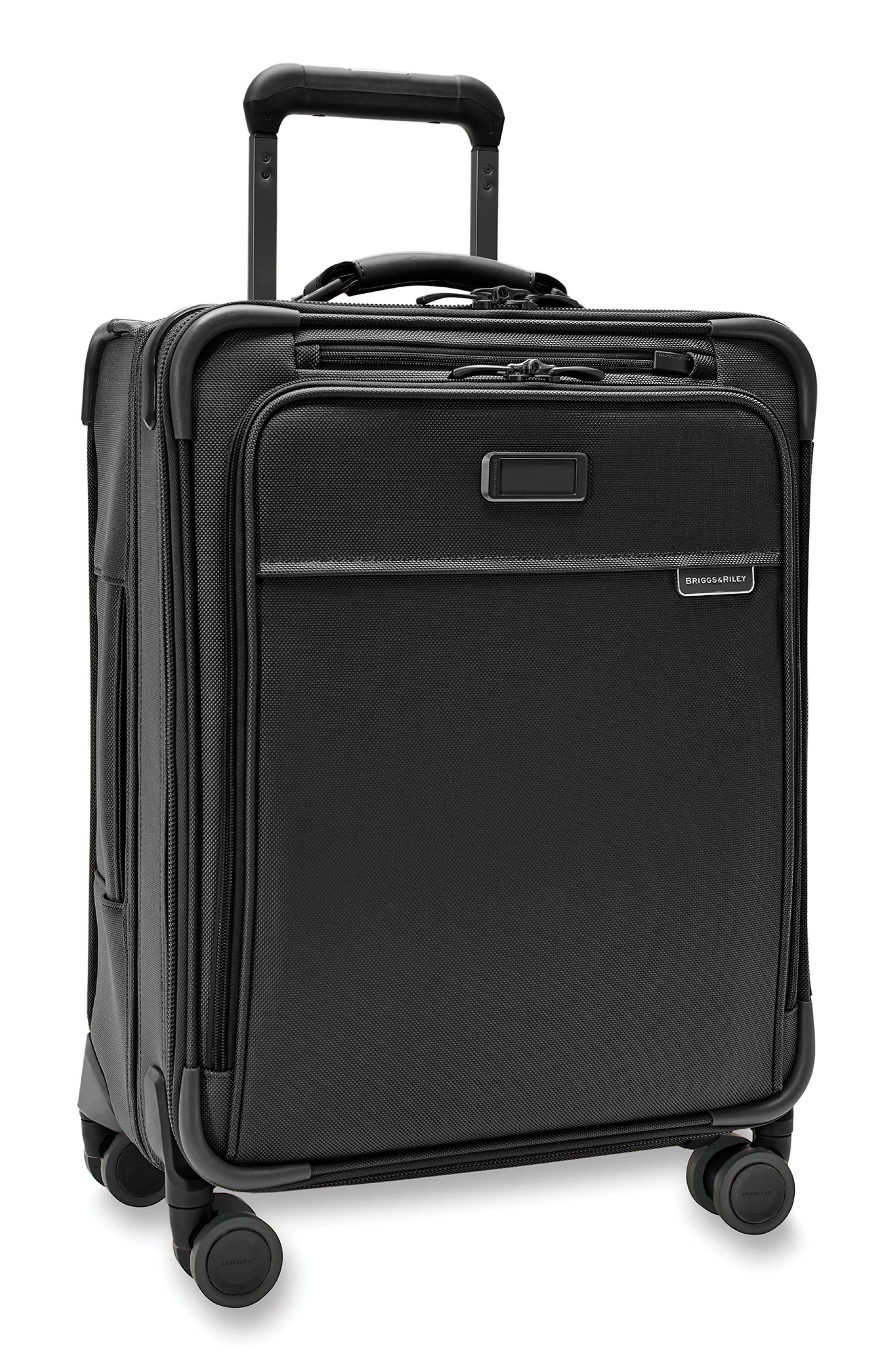 Briggs & Riley Baseline Global Spinner Carry-On, Alternate, color, Black