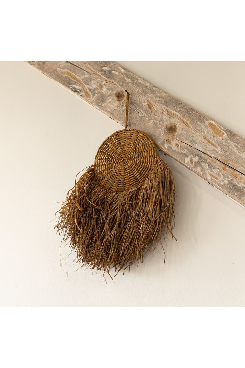 Round Hanging Accent Brown Seagrass Rope & Jute, Alternate, color, Brown