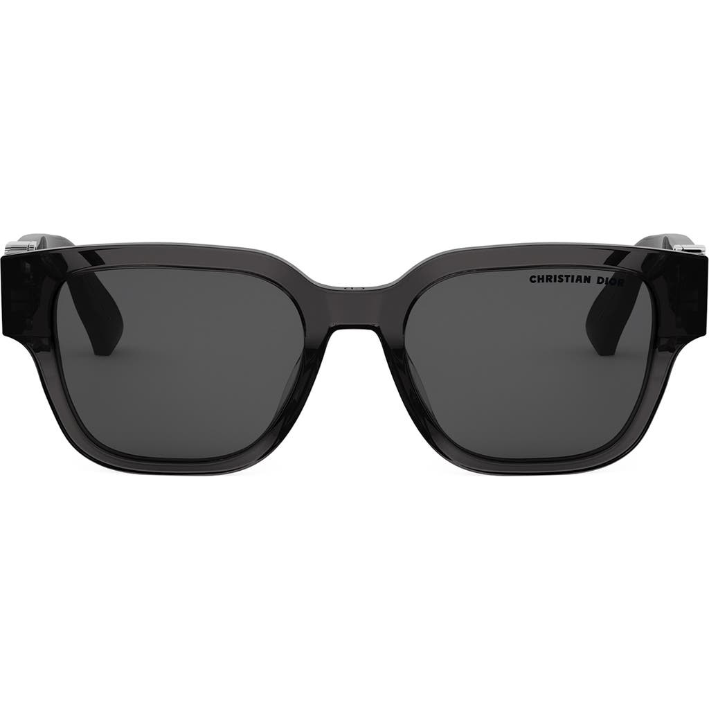 Dior 'oblique S1f 53mm Square Sunglasses In Gray