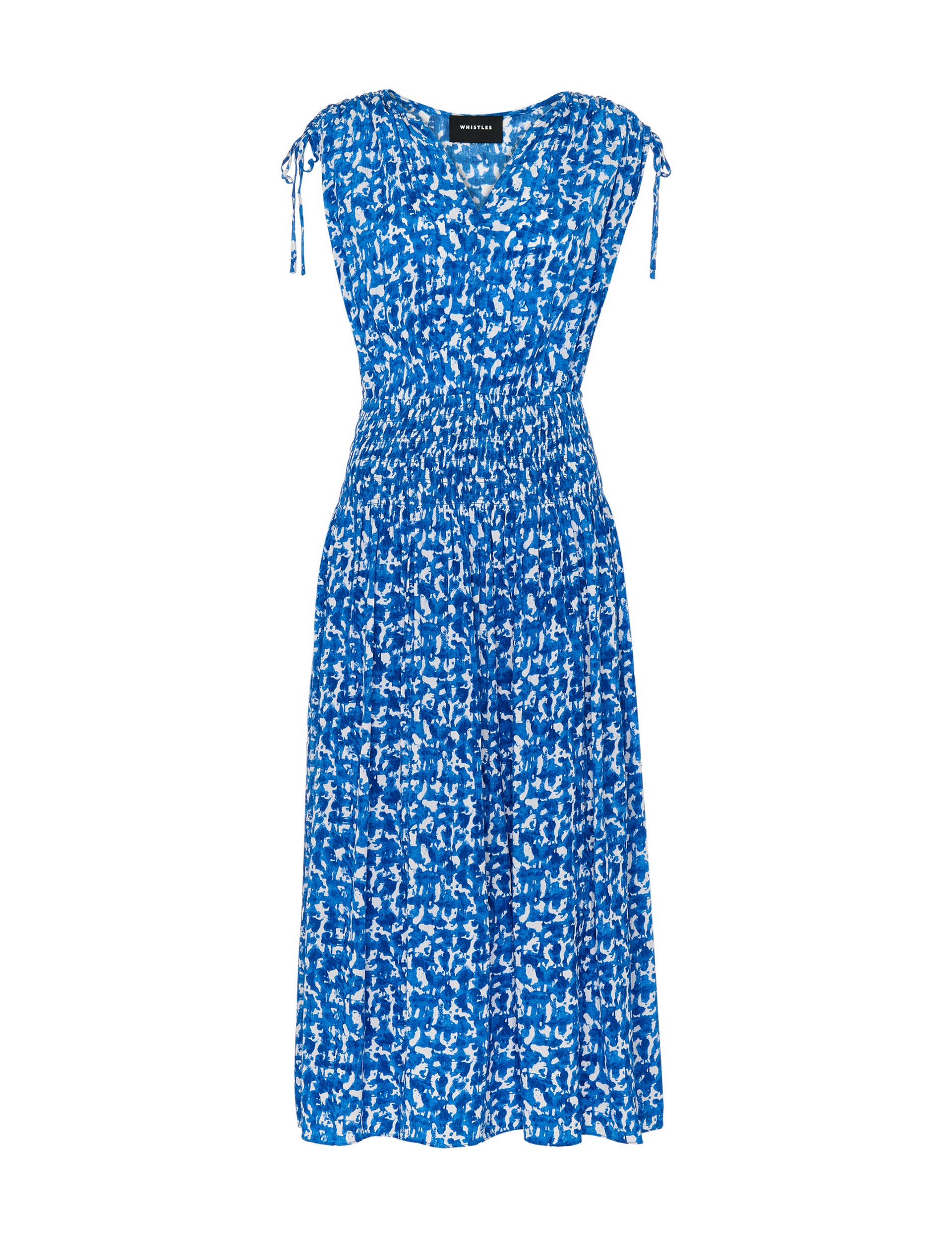 Brushed Stroke Short Sleeve  Midi Dress - image 2