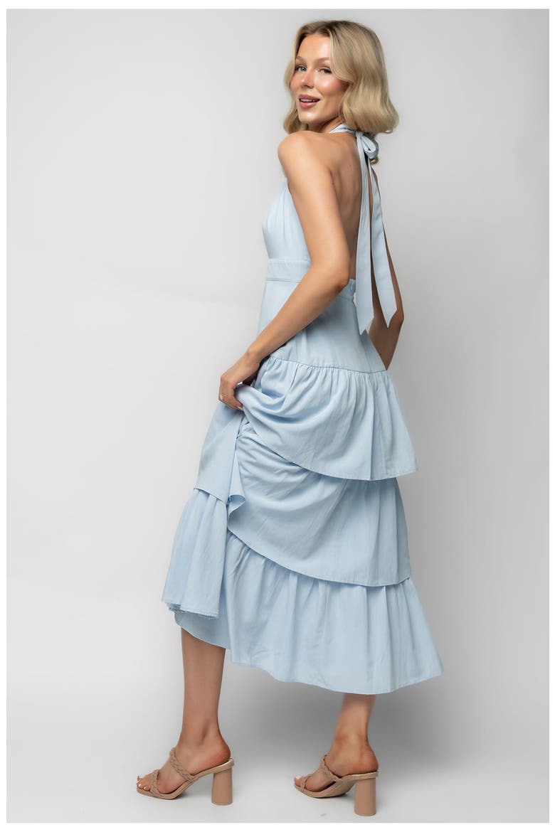 Savannah Tiered Maxi Dress, Alternate, color, Light Blue