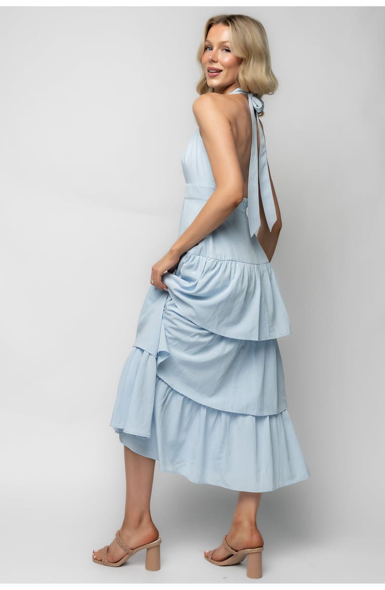 Baltic Børn Savannah Tiered Maxi Dress, Alternate, color, Light Blue