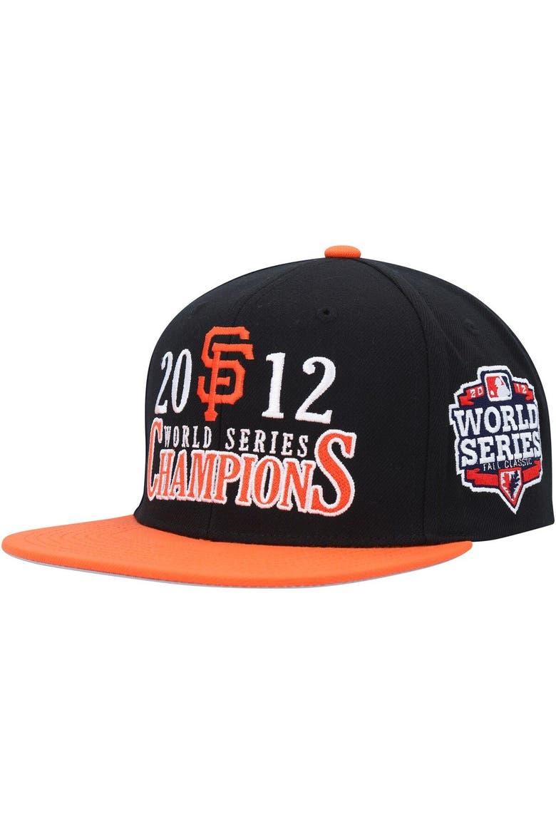 Men's Mitchell & Ness Black San Francisco Giants World Series Champs Snapback Hat, Main, color, Black
