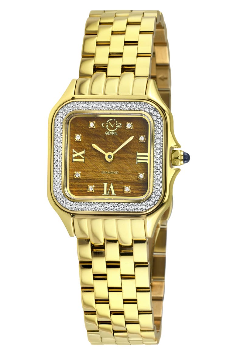 Milan Diamond Dial Bracelet Watch, 27.5mm - 0.04ct., Main, color, GOLD