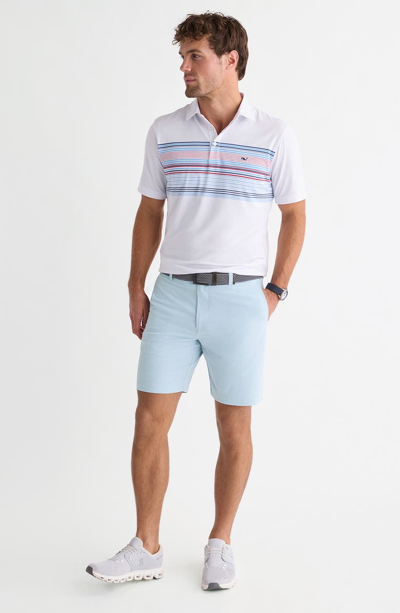 vineyard vines Conch Stripe Sankaty Performance Polo, Alternate, color, White/ Blue/ Red Strpe