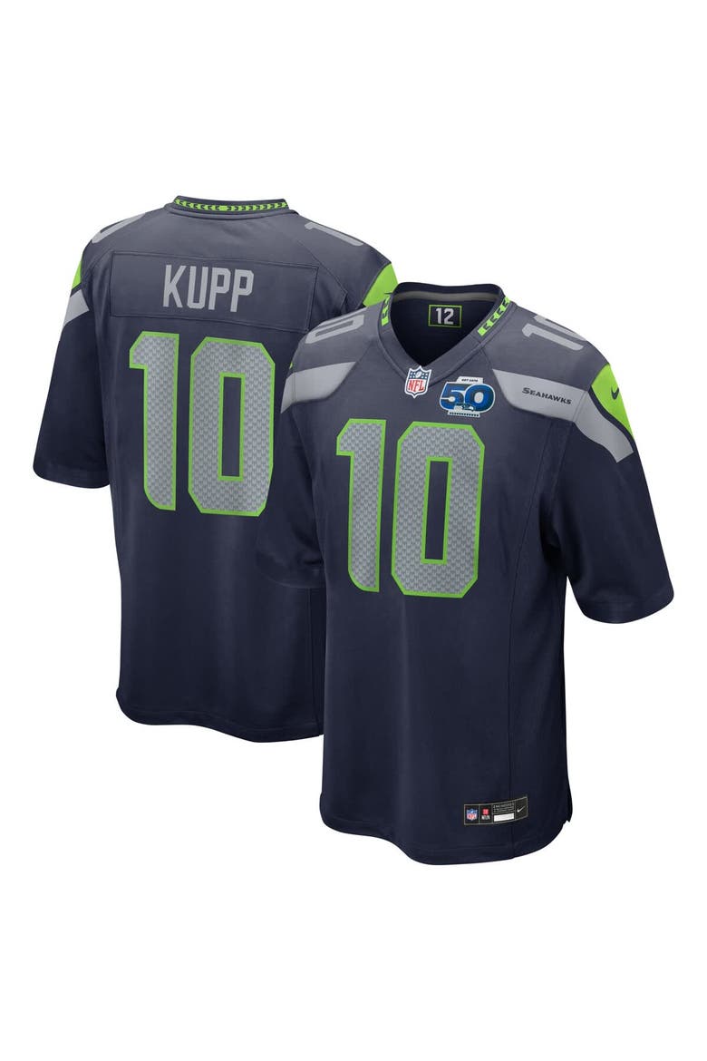 Men's Nike Cooper Kupp College Navy Seattle Seahawks Team 50th Season Game Jersey, Main, color, College Navy