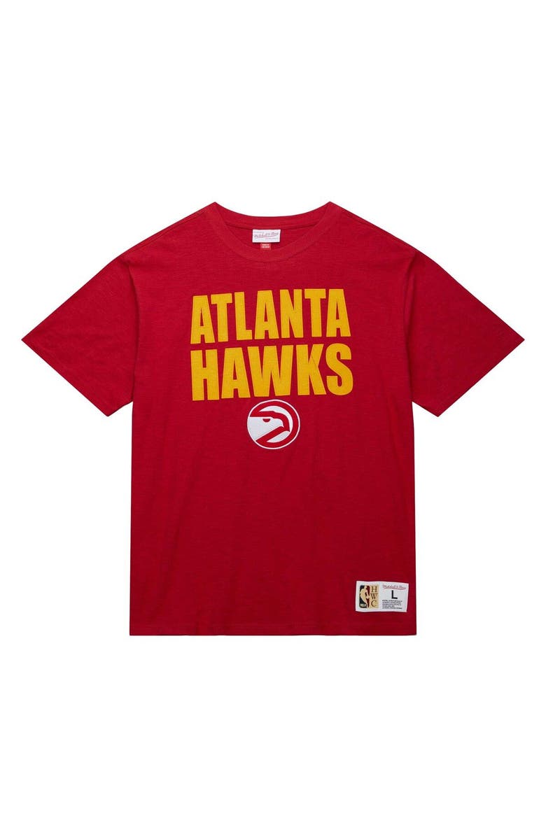 Mitchell & Ness Men's Mitchell & Ness Red Atlanta Hawks Hardwood Classics Legendary Slub T-Shirt, Alternate, color, 