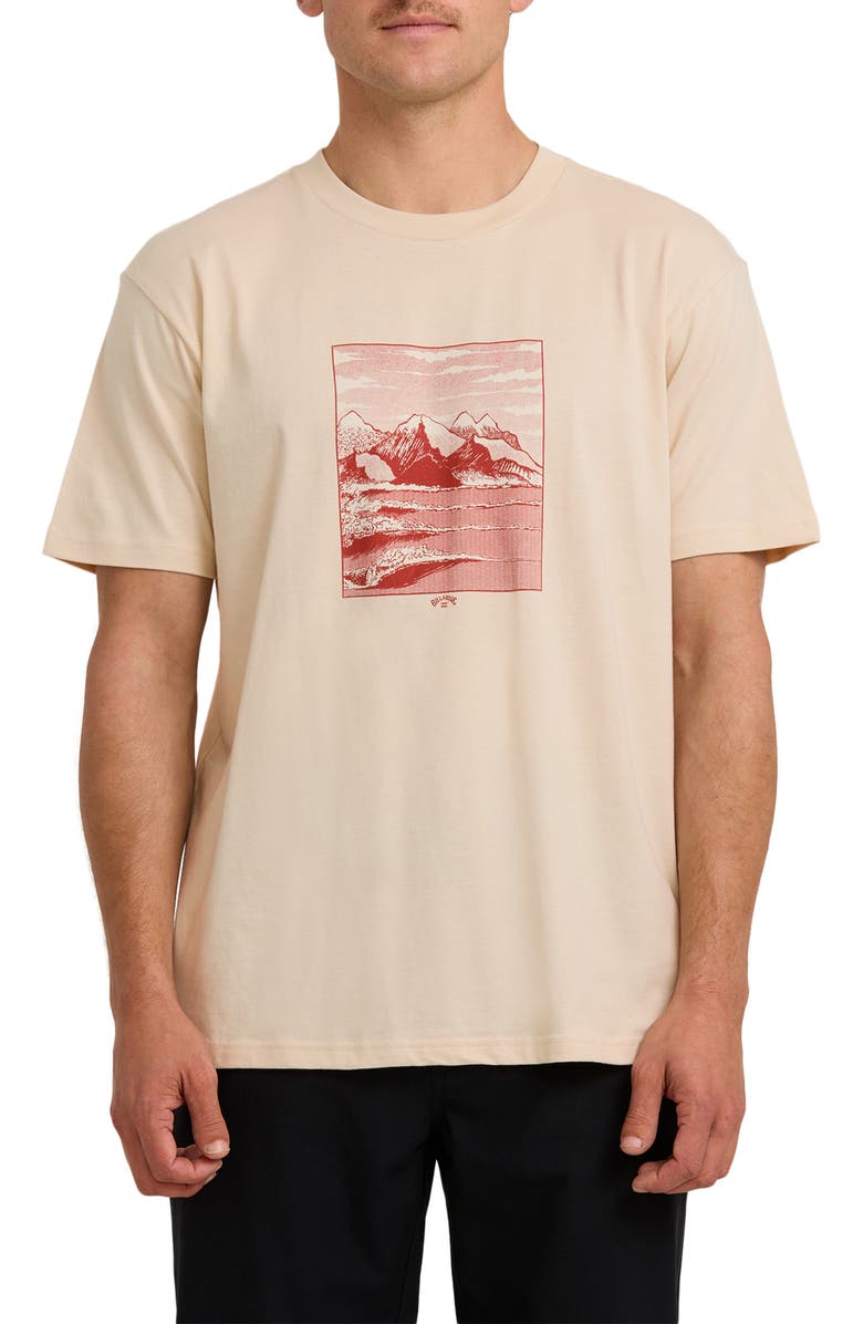 Billabong Up the Point Adventure Division Organic Cotton Graphic T-Shirt, Main, color, Chili