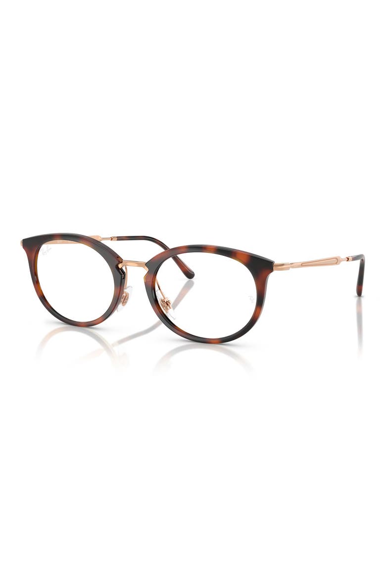 53mm Oval Optical Glasses, Alternate, color, STRIPED HAVANA