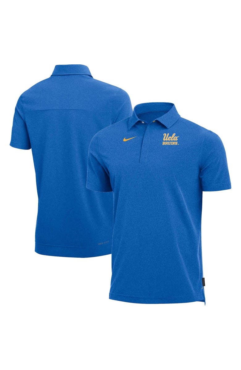Nike Men's Nike Heathered Blue UCLA Bruins 2022 Coach Performance Polo, Main, color, 