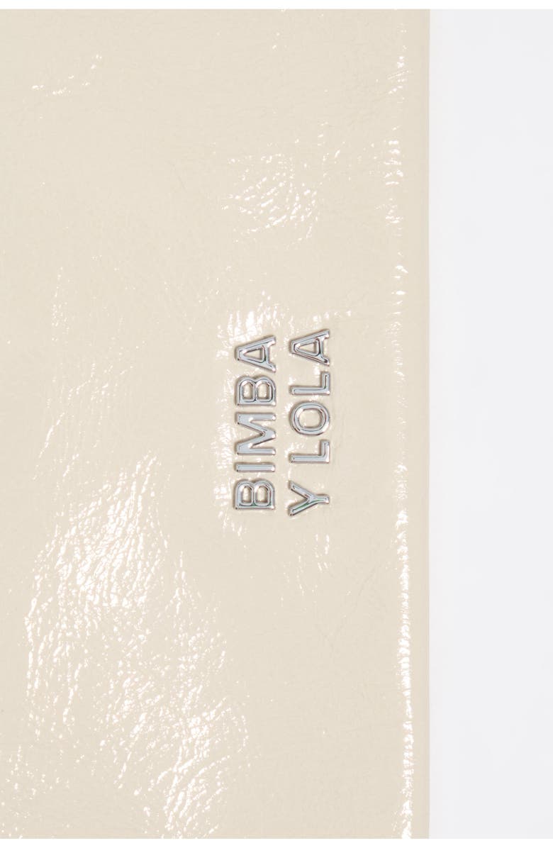 Bimba y Lola Medium Leather Zip Clutch, Alternate, color, Ivory
