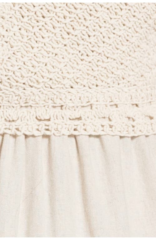 Shop Seraphine Sleeveless Knit & Jersey Maternity/nursing Dress In Ecru