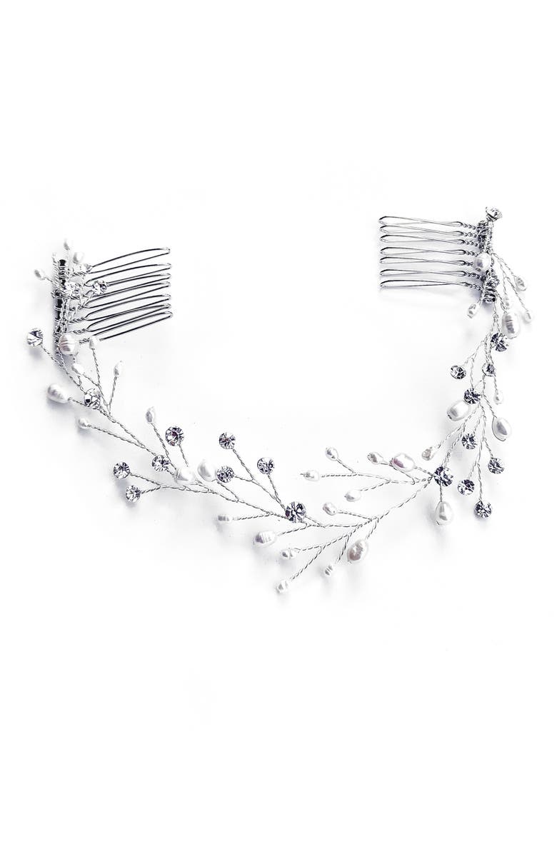 Brides & Hairpins Zylina Halo Comb, Main, color, Silver