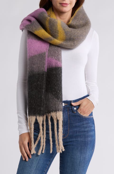 Wave Fringe Trim Scarf