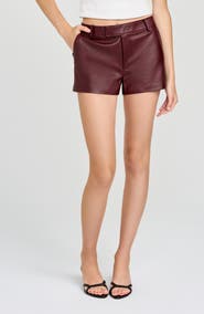 WAYF Angelina Faux Leather Shorts